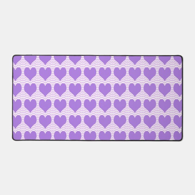 Purple Hearts Desk Mat (Front)