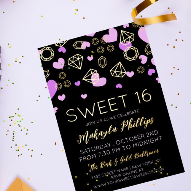 Purple Hearts & Golden Gems Sweet 16 (Creator Uploaded)