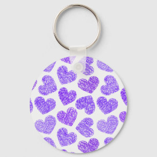 Purple hearts Keychain