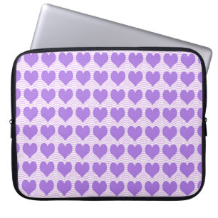 Purple Hearts Laptop Sleeve