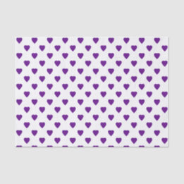 Purple Hearts on Custom Background Tissue Paper