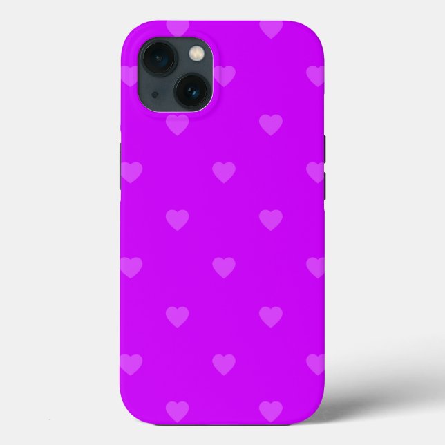 Purple hearts pattern Case-Mate iPhone case (Back)