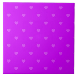 Purple hearts pattern ceramic tile