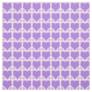 Purple Hearts Pattern Fabric