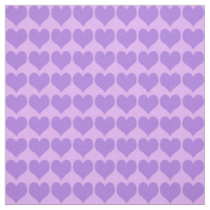 Purple Hearts Pattern Fabric