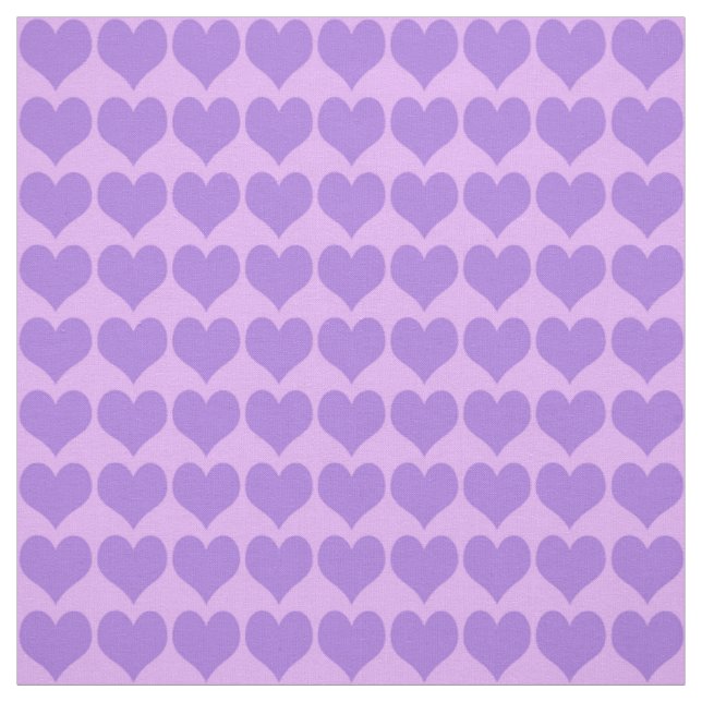 Purple Hearts Pattern Fabric (Swatch)