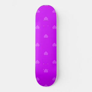 Purple hearts pattern skateboard