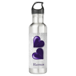 Purple Hearts Personalised 710 Ml Water Bottle