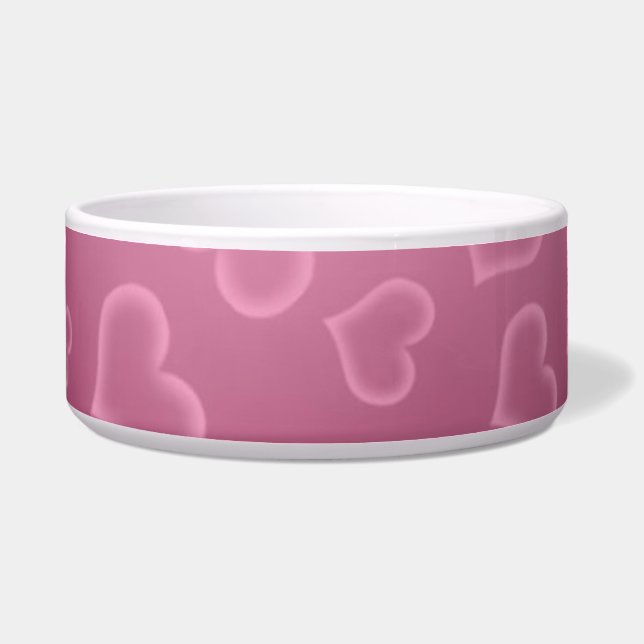Purple Hearts Pet Bowl (Front)