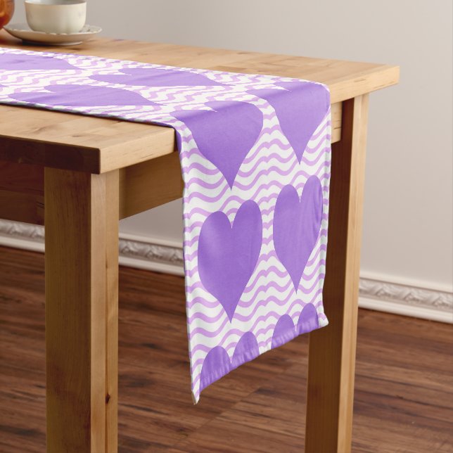 Purple Hearts Table Runner (In Situ)