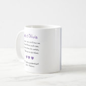 Purple Hearts Will You Be My Godmother Photo Coffee Mug (Front Left)