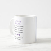 Purple Hearts Will You Be My Godparents Poem Photo Coffee Mug (Front Left)