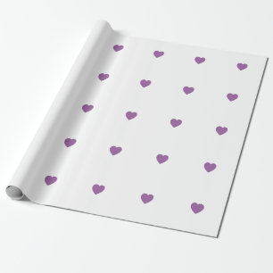 Purple Hearts Wrapping Paper