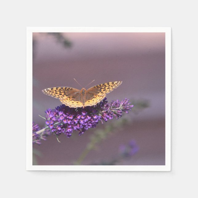 Purple Heaven Butterfly Napkin (Front)