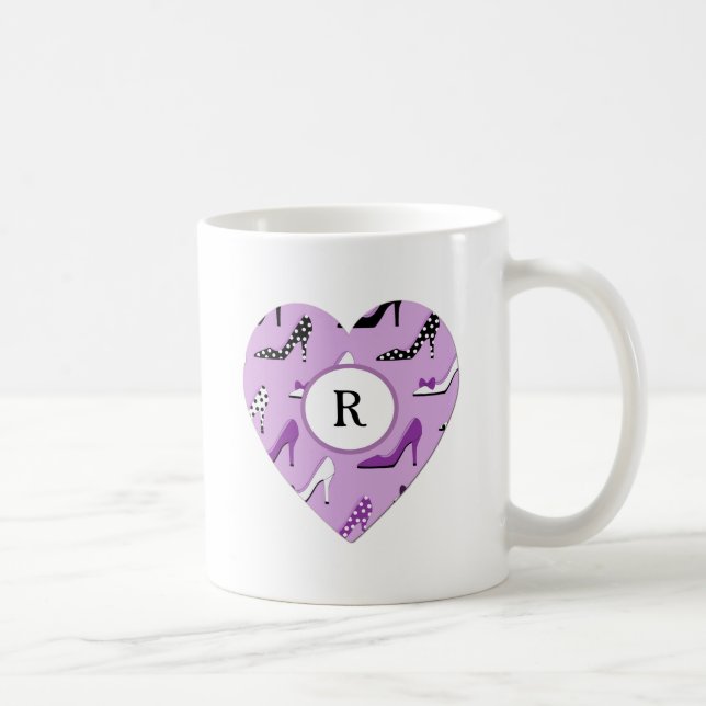Purple Heels Pretty Heart Coffee Mug (Right)