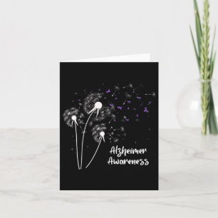 Purple Heimerheimer Awareness Dandelion Women Girl Card