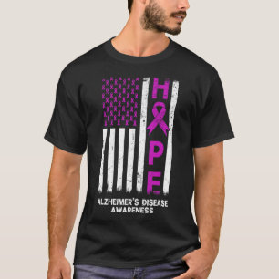 Purple Heimerheimer Disease Awareness American Fla T-Shirt