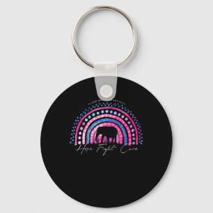 Purple Heimerheimer End Heimer Awareness Rainbow E Key Ring