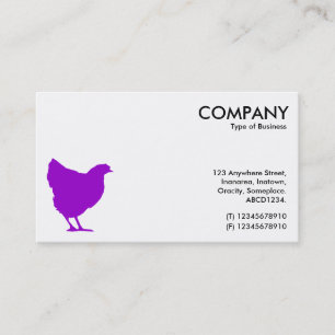 Purple Hen Symbol - White Business Card