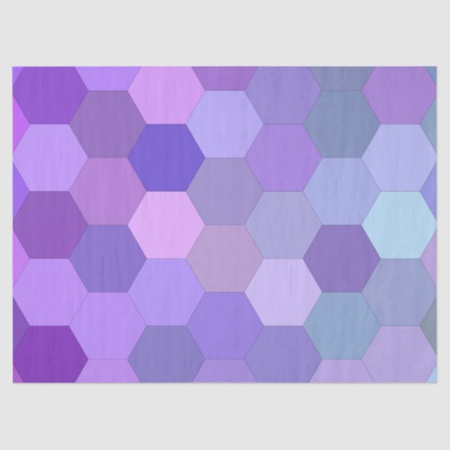 purple hexagon tissue paper (Front)