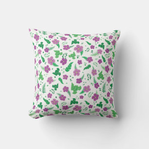 Purple Hibiscus Cushion