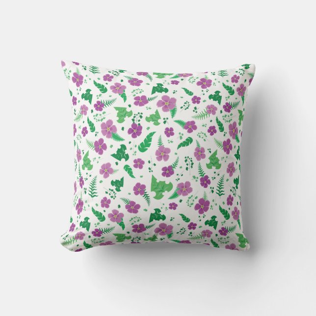 Purple Hibiscus Cushion (Front)