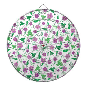Purple Hibiscus Dartboard