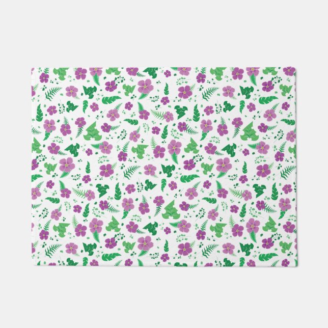 Purple Hibiscus Doormat (Front)