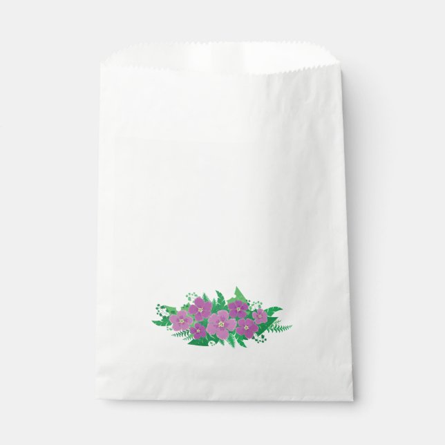 Purple Hibiscus Favour Bag (Front)