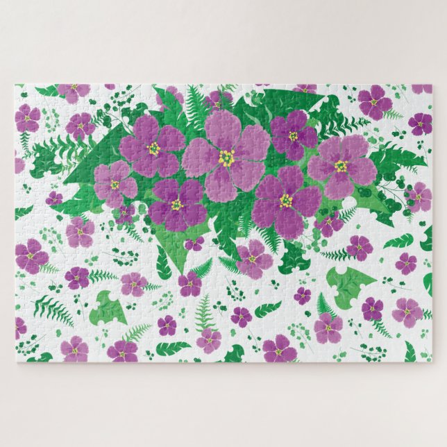Purple Hibiscus Jigsaw Puzzle (Horizontal)