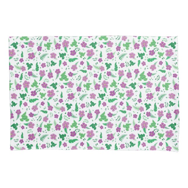 Purple Hibiscus Pillowcase (Front)