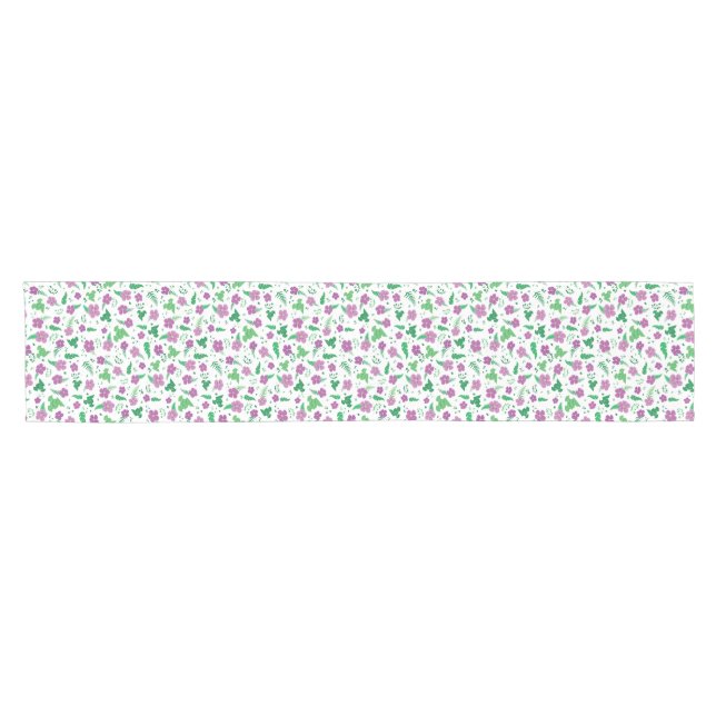 Purple Hibiscus Short Table Runner (Horizontal)