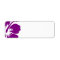 Purple hibiscus wedding blank address label