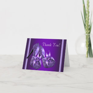 Purple High Heel Shoes Thank You Cards