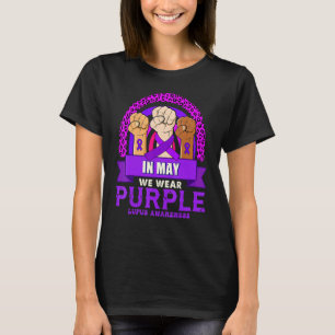 Purple High Heels In May We Wear Purple Lupus Warr T-Shirt