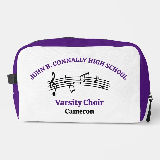 Purple High School Choir Personalised Dopp Kit (Front)