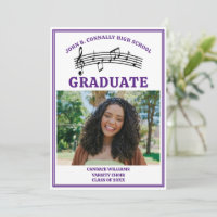Purple High School Choir Photo Graduation