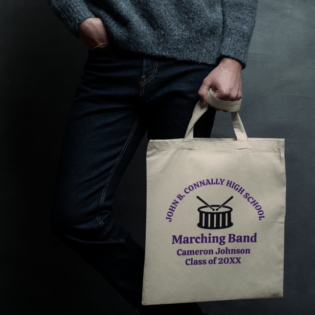Purple High School Marching Band Customisable Tote Bag (Creator Uploaded)