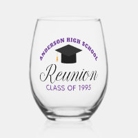 Purple High School Reunion Party Custom Alumni