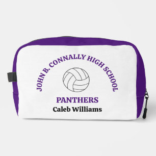 Purple High School Volleyball Player Personalised Dopp Kit