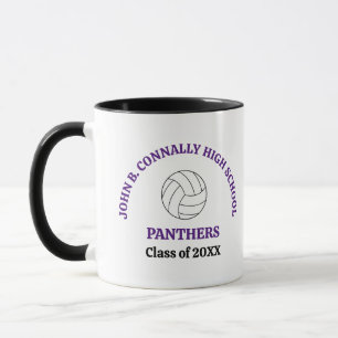 Purple High School Volleyball Player Personalised Mug