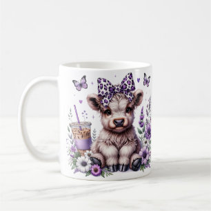 Purple Highland Cow Mug