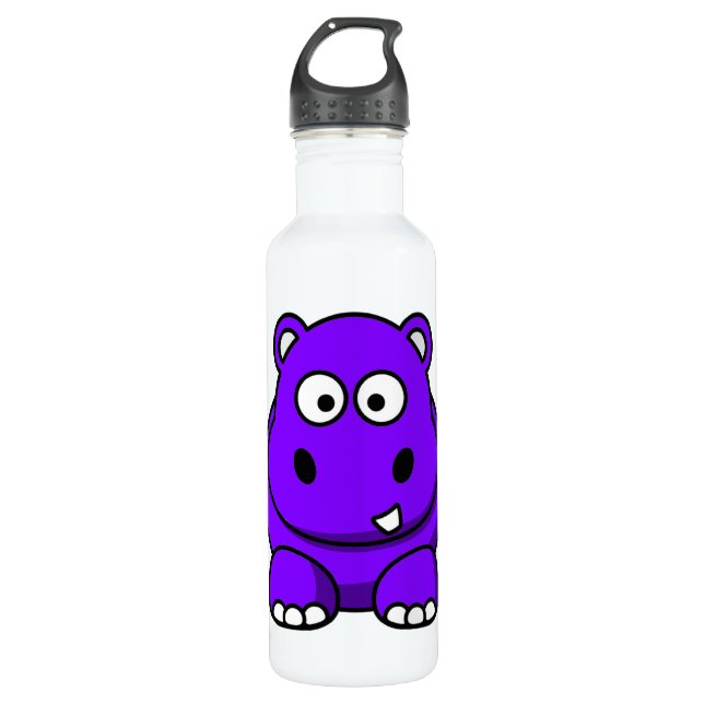 Purple Hippo 710 Ml Water Bottle (Front)
