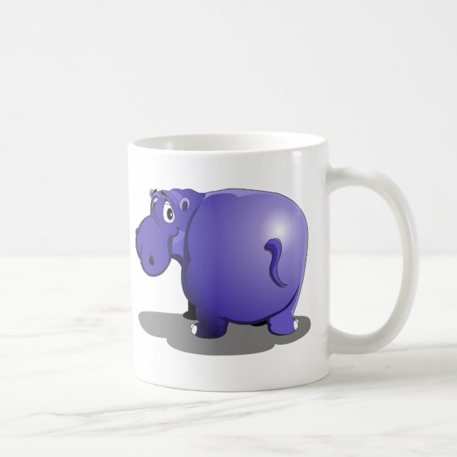 Purple Hippo Coffee Mug (Right)