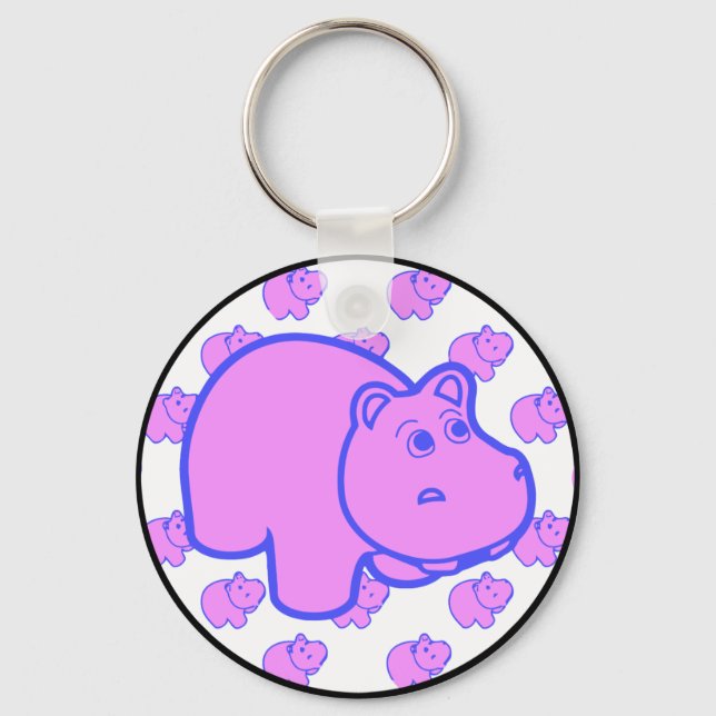 Purple Hippo Key Ring (Front)