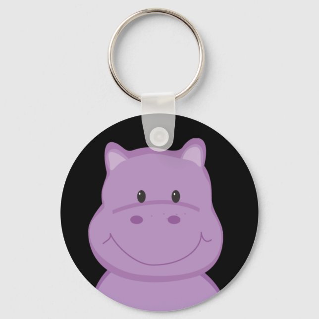 Purple Hippo Keychain (Front)