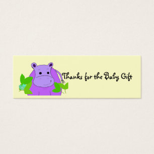 Purple Hippo Thanks for the Baby Gift