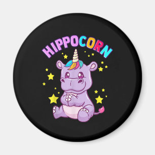 Purple HippoCorn Hippo Corn Hippopotamus Lover Magnet