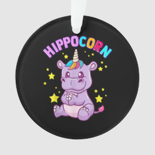 Purple HippoCorn Hippo Corn Hippopotamus Lover Ornament