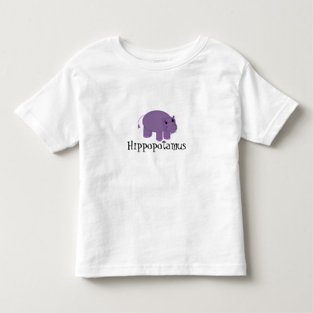 Purple Hippopotamus Toddler T-Shirt (Front)